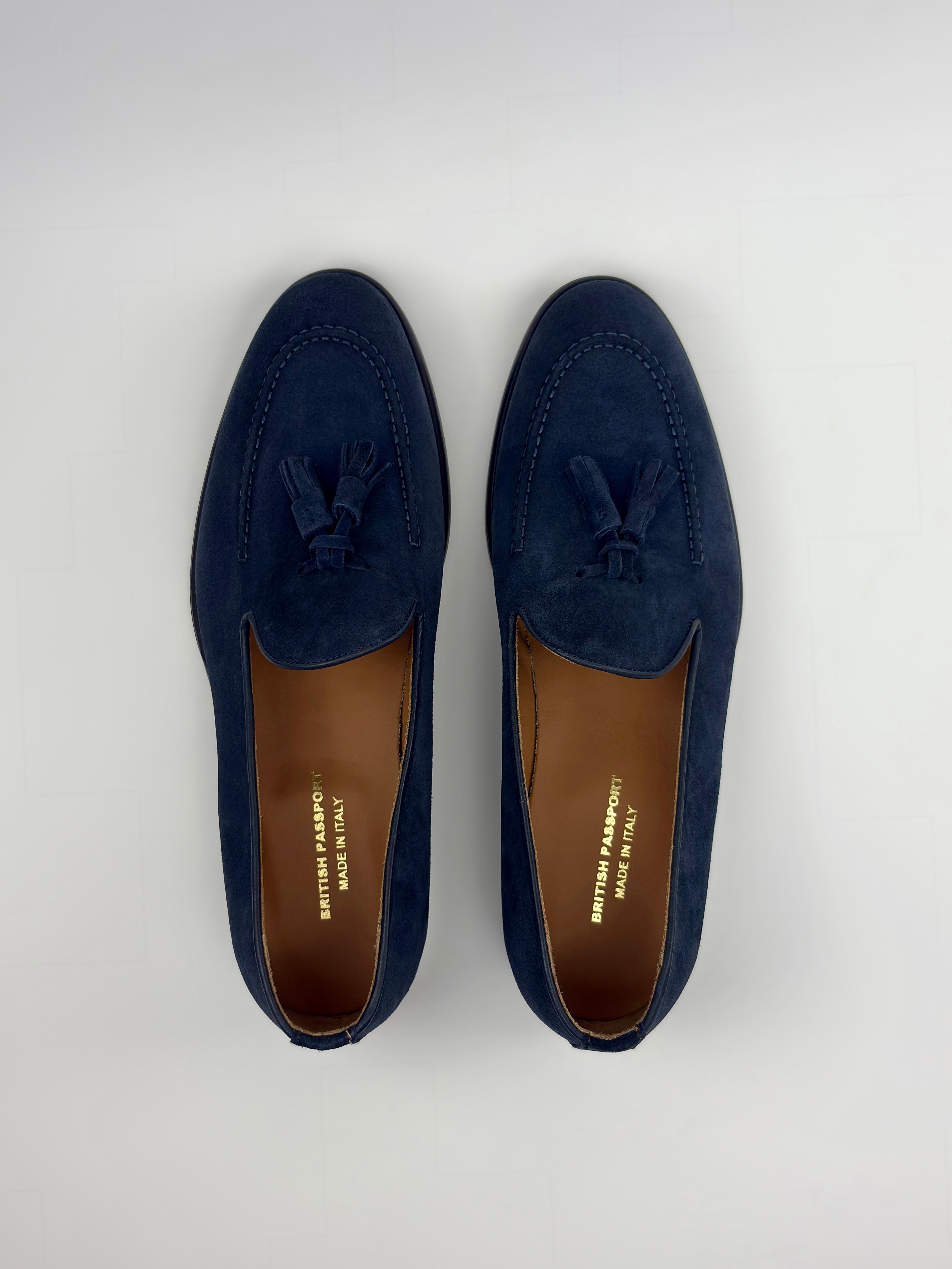 British Passport Tassel Loafer Wildleder