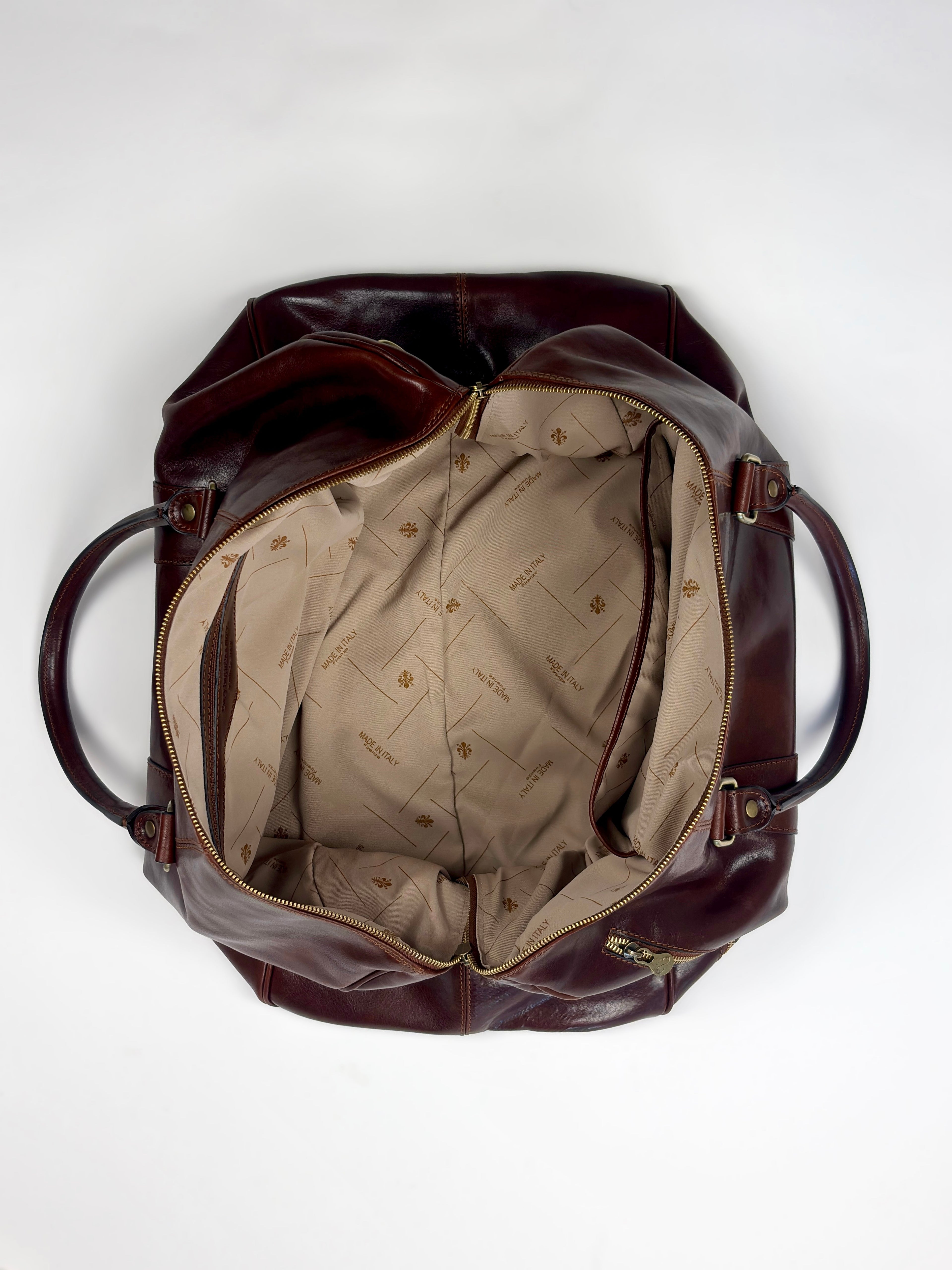 Time Resistance Wise Children Travel Bag Leather